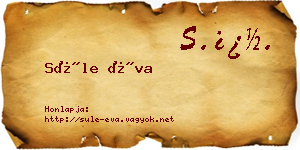 Süle Éva névjegykártya