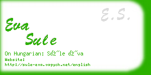 eva sule business card